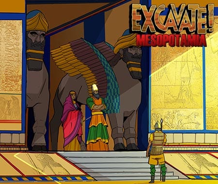 History scene from Excavate! Mesopotamia social studies game